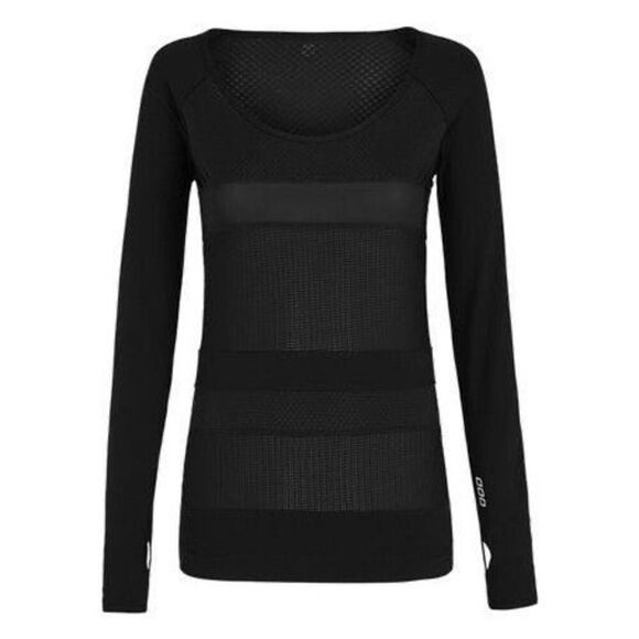 Lorna Jane Seamless Ignite Mesh Paneled Long Sleeve Top in Black Size Medium - Picture 1 of 7